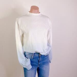 BP Dip Dye Ombre Crewneck Pullover Sweatshirt White Blue size XS NEW